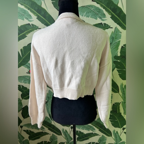 Vici Womens Cream Cherry Embellished Wild Vine Appliqué Cardigan Medium NWT - Picture 13 of 15